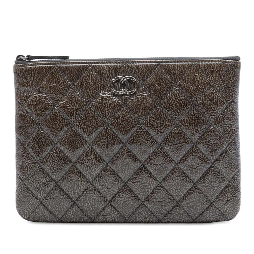 Chanel O Case Clutch Quilted Caviar #354574C11B